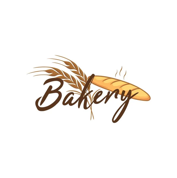 Stokbrood Bakkerij Dessert Logo Teken Pictogram Sjabloon Embleem Platte Vector — Stockvector