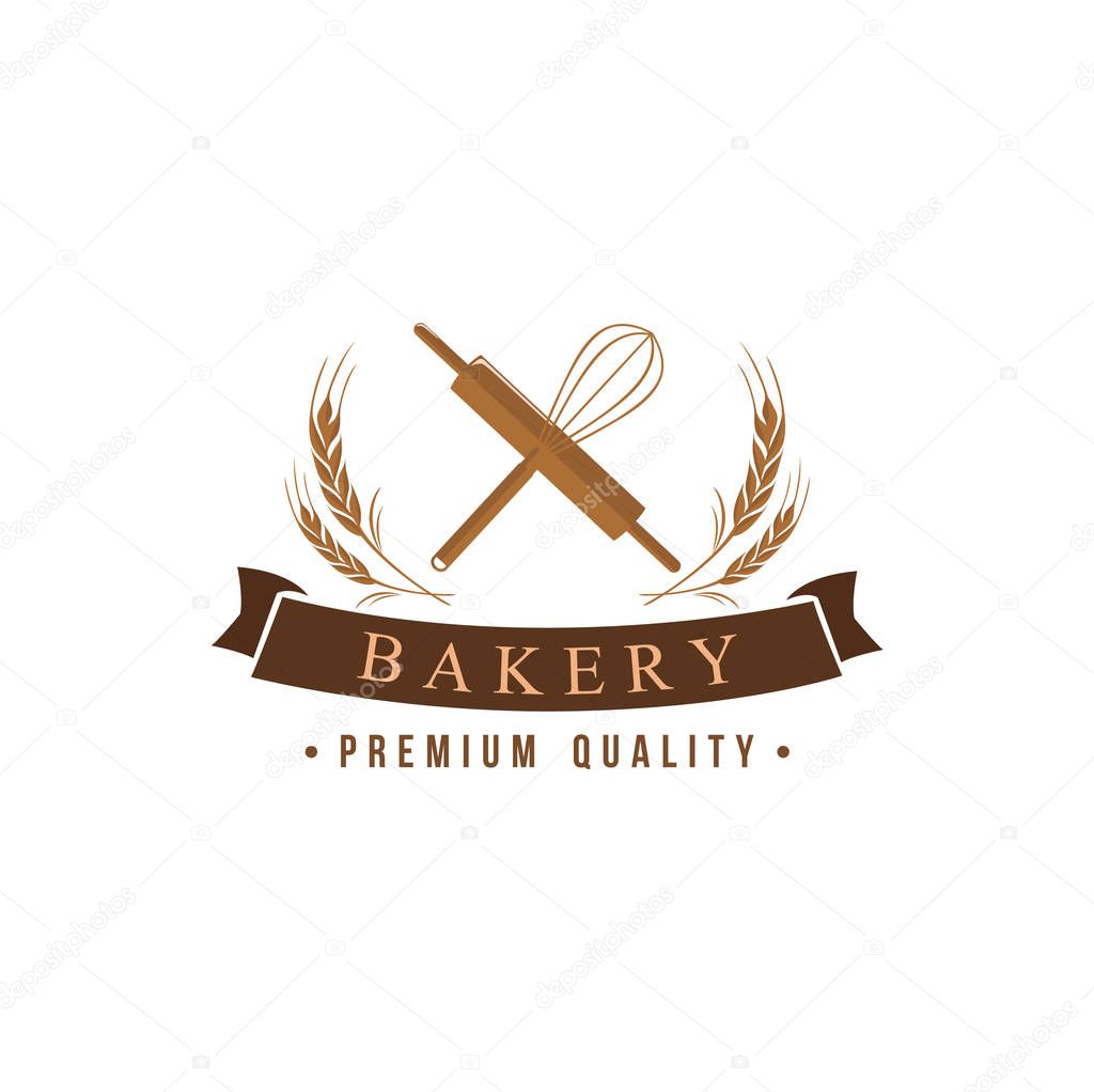Bakery and Dessert Logo, Sign, Icon, Template, Emblem, Flat Vector Design