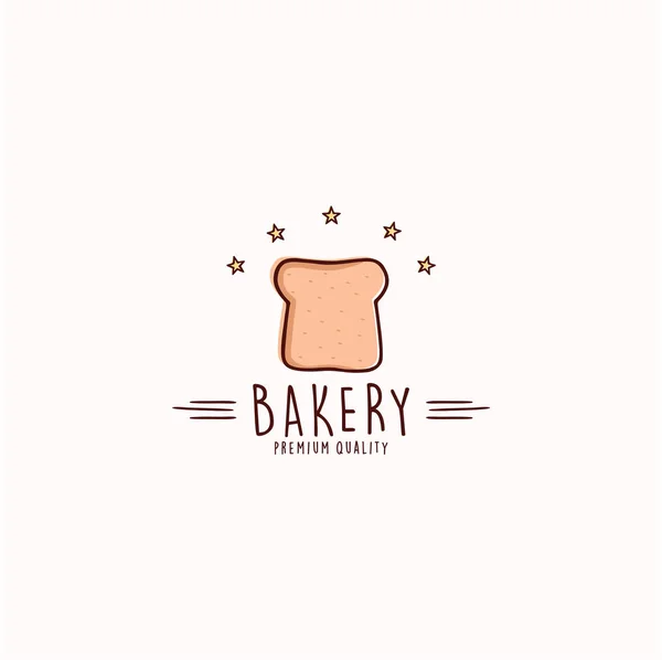 Verse Bakkerij Dessert Logo Teken Sjabloon Embleem Platte Vector Design — Stockvector