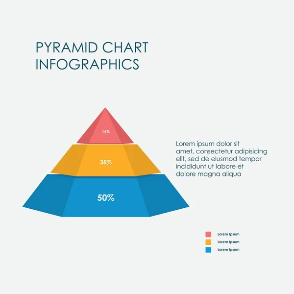 金字塔图信息图形元素3D 矢量平面设计 图标全彩模板 — 图库矢量图片