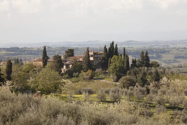 Riport Város Gimignano — Stock Fotó