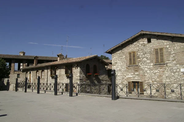 Gubbio Stadt Der Burg — Stockfoto