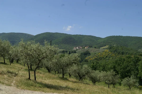 Ein Spaziergang Durch Die Straßen Von Giano Dell Umbria — Stockfoto