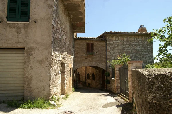 Wandelen Door Straten Van Giano Dell Umbria — Stockfoto