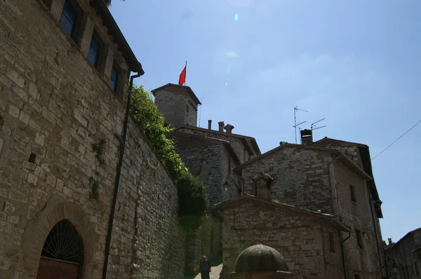 Gubbio Ciudad Castillo — Foto de Stock