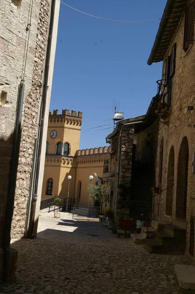 Wandelen Door Straten Van Giano Dell Umbria — Stockfoto