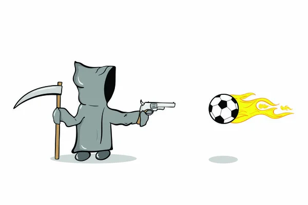 ความตายและฟุตบอล — ภาพเวกเตอร์สต็อก