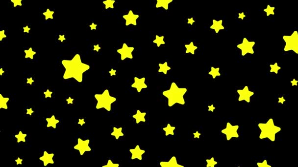 Yellow stars background — Stock Video