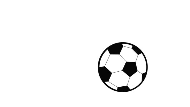 Soccerball on white isolate background — Stock Video