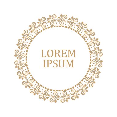 Dekoratif yuvarlak çerçeve çiçek süsleme ile tasarımı için. Bir şablon baskı kartpostallar, davetiyeler, kitaplar, tekstil, gravür, ahşap mobilyalar, sıcak dövme. Vektör.