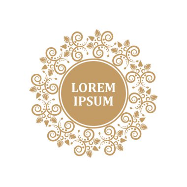 Dekoratif yuvarlak çerçeve çiçek süsleme ile tasarımı için. Bir şablon baskı kartpostallar, davetiyeler, kitaplar, tekstil, gravür, ahşap mobilyalar, sıcak dövme. Vektör.