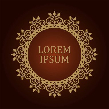 Dekoratif yuvarlak çerçeve çiçek süsleme ile tasarımı için. Bir şablon baskı kartpostallar, davetiyeler, kitaplar, tekstil, gravür, ahşap mobilyalar, sıcak dövme. Vektör.