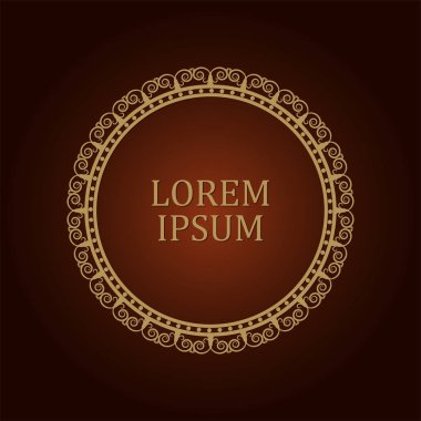 Dekoratif yuvarlak çerçeve çiçek süsleme ile tasarımı için. Bir şablon baskı kartpostallar, davetiyeler, kitaplar, tekstil, gravür, ahşap mobilyalar, sıcak dövme. Vektör.