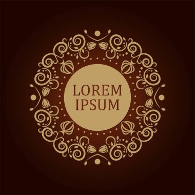 Dekoratif yuvarlak çerçeve çiçek süsleme ile tasarımı için. Bir şablon baskı kartpostallar, davetiyeler, kitaplar, tekstil, gravür, ahşap mobilyalar, sıcak dövme. Vektör.