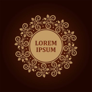 Dekoratif yuvarlak çerçeve çiçek süsleme ile tasarımı için. Bir şablon baskı kartpostallar, davetiyeler, kitaplar, tekstil, gravür, ahşap mobilyalar, sıcak dövme. Vektör.