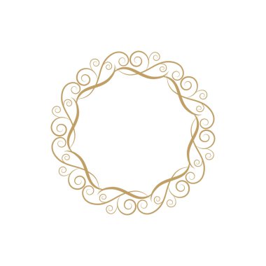 Dekoratif yuvarlak çerçeve çiçek süsleme ile tasarımı için. Bir şablon baskı kartpostallar, davetiyeler, kitaplar, tekstil, gravür, ahşap mobilyalar, sıcak dövme. Vektör.