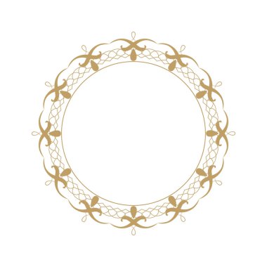 Dekoratif yuvarlak çerçeve çiçek süsleme ile tasarımı için. Bir şablon baskı kartpostallar, davetiyeler, kitaplar, tekstil, gravür, ahşap mobilyalar, sıcak dövme. Vektör.