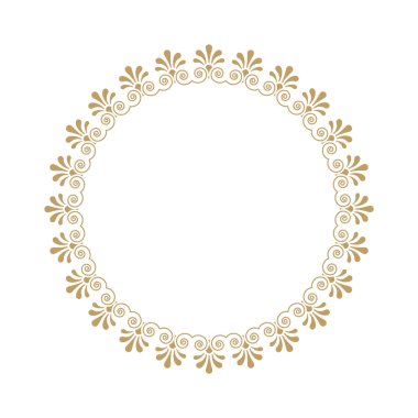 Dekoratif yuvarlak çerçeve çiçek süsleme ile tasarımı için. Bir şablon baskı kartpostallar, davetiyeler, kitaplar, tekstil, gravür, ahşap mobilyalar, sıcak dövme. Vektör.