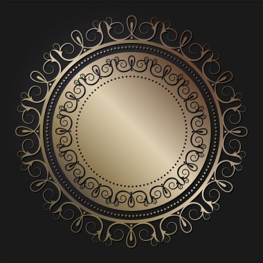 Dekoratif yuvarlak çerçeve çiçek süsleme ile tasarımı için. Bir şablon baskı kartpostallar, davetiyeler, kitaplar, tekstil, gravür, ahşap mobilyalar, sıcak dövme. Vektör.