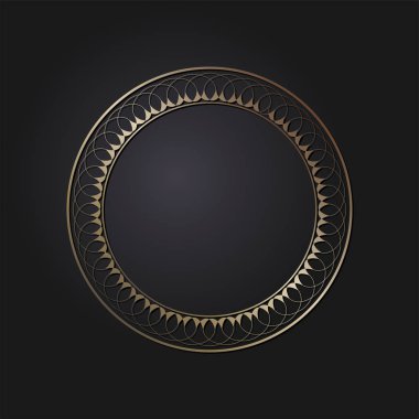 Dekoratif yuvarlak çerçeve çiçek süsleme ile tasarımı için. Bir şablon baskı kartpostallar, davetiyeler, kitaplar, tekstil, gravür, ahşap mobilyalar, sıcak dövme. Vektör.