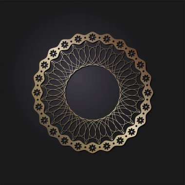 Dekoratif yuvarlak çerçeve çiçek süsleme ile tasarımı için. Bir şablon baskı kartpostallar, davetiyeler, kitaplar, tekstil, gravür, ahşap mobilyalar, sıcak dövme. Vektör.