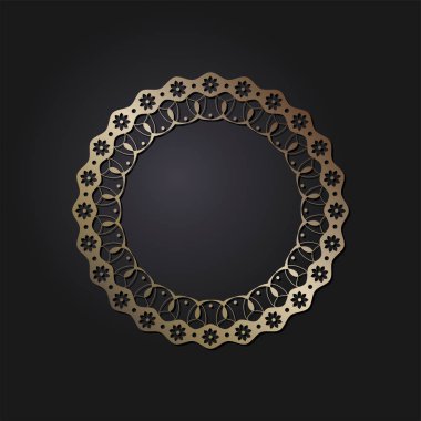 Dekoratif yuvarlak çerçeve çiçek süsleme ile tasarımı için. Bir şablon baskı kartpostallar, davetiyeler, kitaplar, tekstil, gravür, ahşap mobilyalar, sıcak dövme. Vektör.