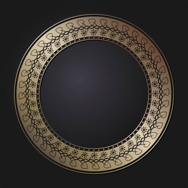 Dekoratif yuvarlak çerçeve çiçek süsleme ile tasarımı için. Bir şablon baskı kartpostallar, davetiyeler, kitaplar, tekstil, gravür, ahşap mobilyalar, sıcak dövme. Vektör.