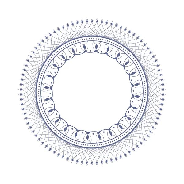 Декоративна Кругла Рамка Дизайну Квітковим Орнаментом Шаблон Друку Листівок Запрошень — стоковий вектор