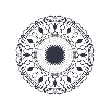 Dekoratif yuvarlak çerçeve çiçek süsleme ile tasarımı için. Bir şablon baskı kartpostallar, davetiyeler, kitaplar, tekstil, gravür, ahşap mobilyalar, sıcak dövme. Vektör.