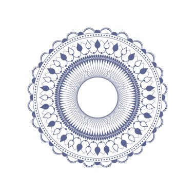 Dekoratif yuvarlak çerçeve çiçek süsleme ile tasarımı için. Bir şablon baskı kartpostallar, davetiyeler, kitaplar, tekstil, gravür, ahşap mobilyalar, sıcak dövme. Vektör.