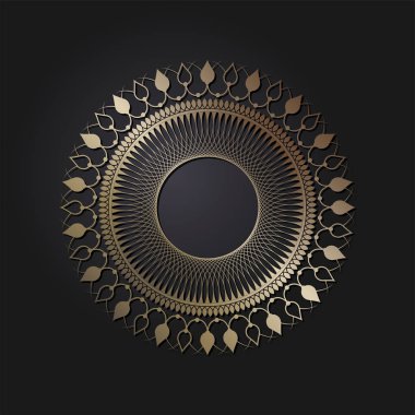 Dekoratif yuvarlak çerçeve çiçek süsleme ile tasarımı için. Bir şablon baskı kartpostallar, davetiyeler, kitaplar, tekstil, gravür, ahşap mobilyalar, sıcak dövme. Vektör.