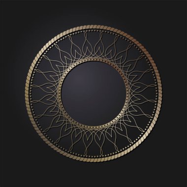 Dekoratif yuvarlak çerçeve çiçek süsleme ile tasarımı için. Bir şablon baskı kartpostallar, davetiyeler, kitaplar, tekstil, gravür, ahşap mobilyalar, sıcak dövme. Vektör.