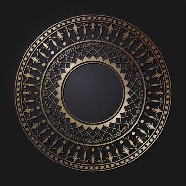 Dekoratif yuvarlak çerçeve çiçek süsleme ile tasarımı için. Bir şablon baskı kartpostallar, davetiyeler, kitaplar, tekstil, gravür, ahşap mobilyalar, sıcak dövme. Vektör.