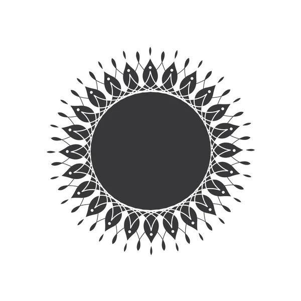 Декоративна Кругла Рамка Дизайну Квітковим Орнаментом Шаблон Друку Листівок Запрошень — стоковий вектор