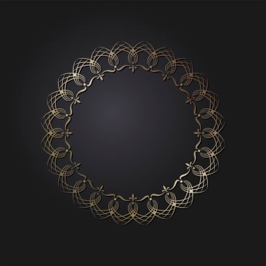 Dekoratif yuvarlak çerçeve çiçek süsleme ile tasarımı için. Bir şablon baskı kartpostallar, davetiyeler, kitaplar, tekstil, gravür, ahşap mobilyalar, sıcak dövme. Vektör.