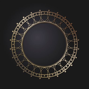 Dekoratif yuvarlak çerçeve çiçek süsleme ile tasarımı için. Bir şablon baskı kartpostallar, davetiyeler, kitaplar, tekstil, gravür, ahşap mobilyalar, sıcak dövme. Vektör.