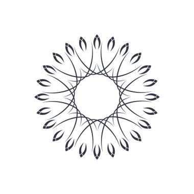 Dekoratif yuvarlak çerçeve çiçek süsleme ile tasarımı için. Bir şablon baskı kartpostallar, davetiyeler, kitaplar, tekstil, gravür, ahşap mobilyalar, sıcak dövme. Vektör.