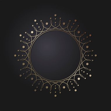 Dekoratif yuvarlak çerçeve çiçek süsleme ile tasarımı için. Bir şablon baskı kartpostallar, davetiyeler, kitaplar, tekstil, gravür, ahşap mobilyalar, sıcak dövme. Vektör.