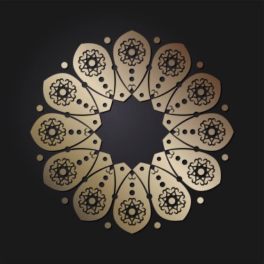 Dekoratif yuvarlak çerçeve çiçek süsleme ile tasarımı için. Bir şablon baskı kartpostallar, davetiyeler, kitaplar, tekstil, gravür, ahşap mobilyalar, sıcak dövme. Vektör.