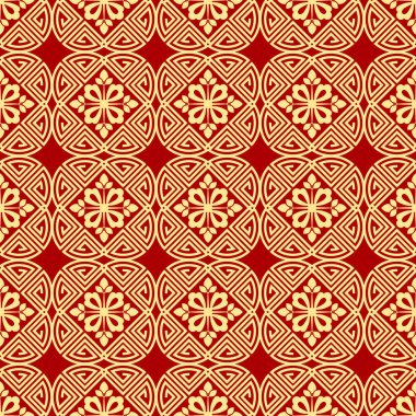 Parlak, Festival arka planda Çin tarzı. Yazdırma için tekstil, kağıt, ambalaj vb. Vektör.