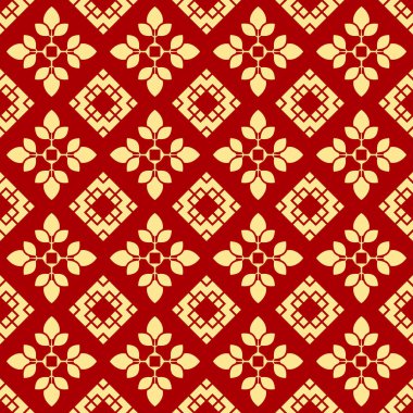 Parlak, Festival arka planda Çin tarzı. Yazdırma için tekstil, kağıt, ambalaj vb. Vektör.