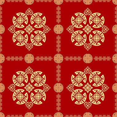 Parlak, Festival arka planda Çin tarzı. Yazdırma için tekstil, kağıt, ambalaj vb. Vektör.