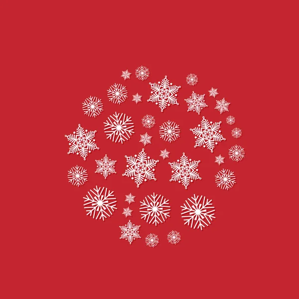 Fondo Año Nuevo Navidad Los Copos Nieve Vector — Vector de stock