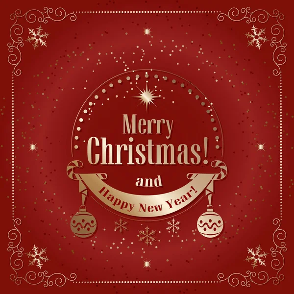 Tarjeta Felicitación Navidad Para Imprimir Sitios Web Etiqueta Navidad Ilustración — Vector de stock