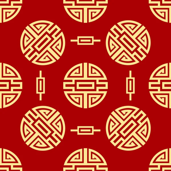 Bright Fundal Festiv Stil Chinezesc Pentru Imprimare Textile Hârtie Ambalaj — Vector de stoc