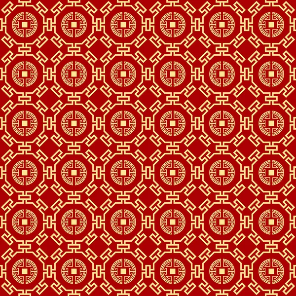 Fondo Brillante Festivo Estilo Chino Para Impresión Textiles Papel Embalaje — Vector de stock