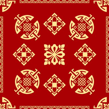 Parlak, Festival arka planda Çin tarzı. Yazdırma için tekstil, kağıt, ambalaj vb. Vektör.