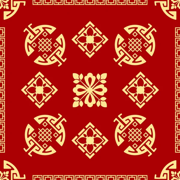 明亮的 节日的背景 在中国风格 用于印刷 纺织品 包装纸等 — 图库矢量图片