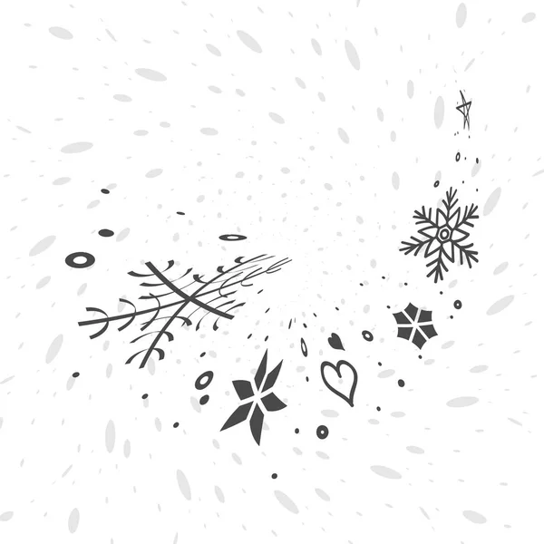 Christmas Black White Background You Can Repaint Any Color Vector — Stock Vector
