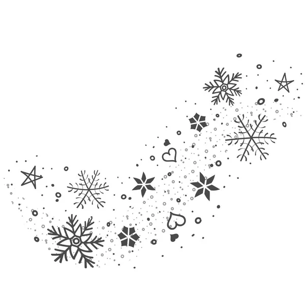 Fondo Blanco Negro Navideño Puedes Volver Pintar Cualquier Color Vector — Vector de stock